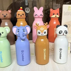 Animal Design Printed 1pc Hot and Cold Vacuum Water Bottle 480ml Gift Set
