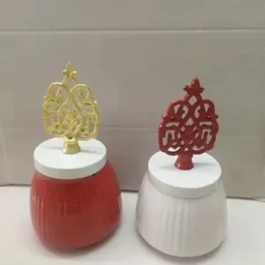 Metal Brass Brown Decorative Dry Fruit Jar with Lid Gift Set5