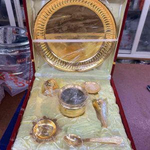 Metal Pooja Thali Gift Set
