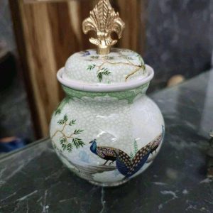 Peacock Pichwai Designer 4 Inch Dry Fruit Jar Gift Set