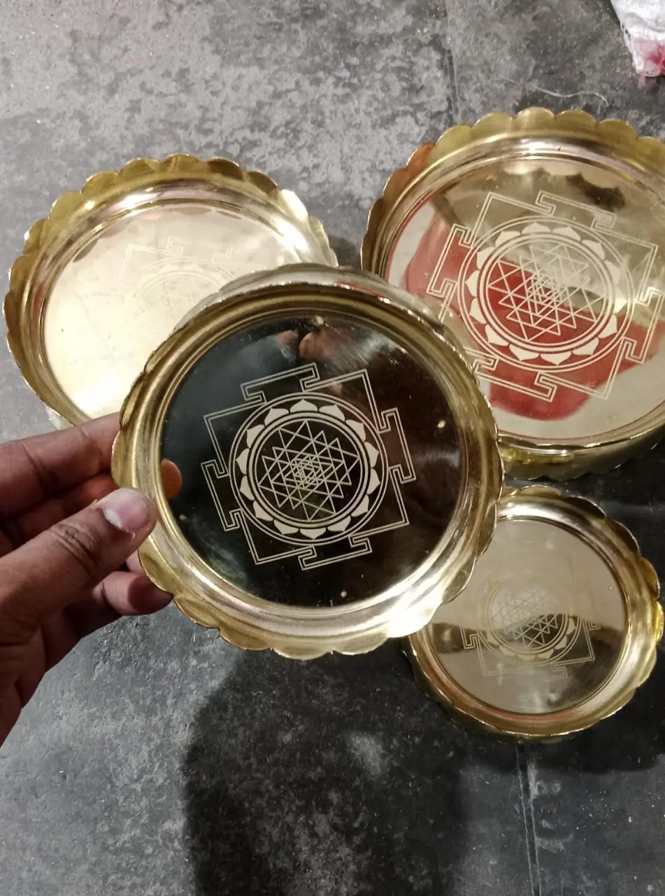 Pure Brass Lotus Design 4 Inch Base Pooja Stand for Idol Return Gifts