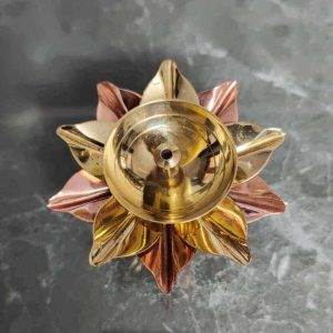 Pure Brass Lotus Oil Diya Gift Set with Box Packing